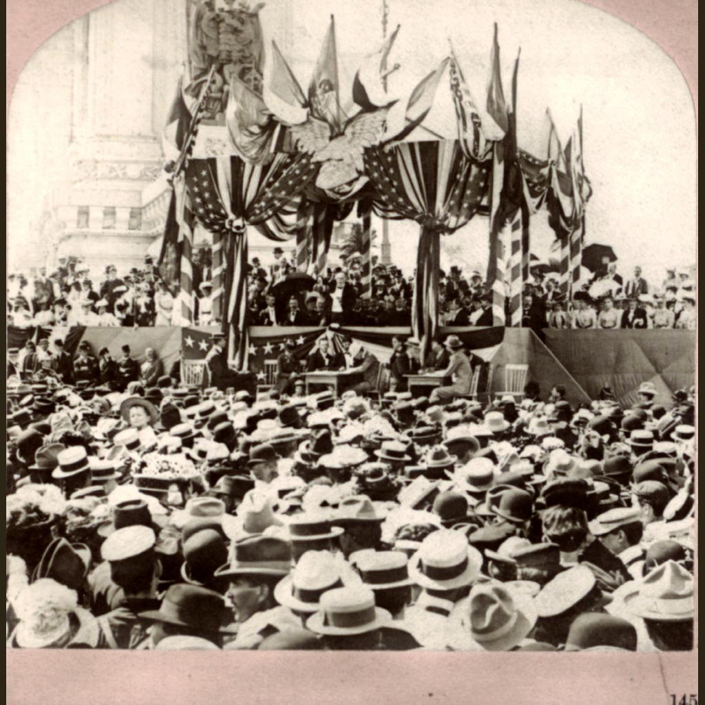 'God and man have linked the nations together.' President McKinley at the Pan American Exposition.